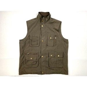 Mian Master Men Vest XXL Brown Full Zip Lined Fishing Hiking Outdoors Safari